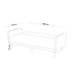 Σετ καναπέ Aria κρεμ 205x82x83εκ ed12264 - Image 3