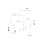 Σετ καναπέ Aria σκούρο γκρι 205x82x83εκ ed12265 - Image 5