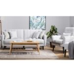 Σετ καναπέ Aqua κρεμ 205x80x90εκ ed12269 - Image 5