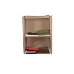 Ντουλάπα Bez βεγκε ύφασμα μεταλλικό πλαίσιο 118x45x158εκ ed12277 - Image 4