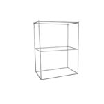 Ντουλάπα Bez γκρι ύφασμα μεταλλικό πλαίσιο 118x45x158εκ ed12280 - Image 2