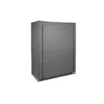 Ντουλάπα Bez γκρι ύφασμα μεταλλικό πλαίσιο 102x45x146εκ ed12282 - Image 3