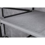 Ντουλάπα Bez γκρι ύφασμα μεταλλικό πλαίσιο 96x40x146εκ ed12284 - Image 3