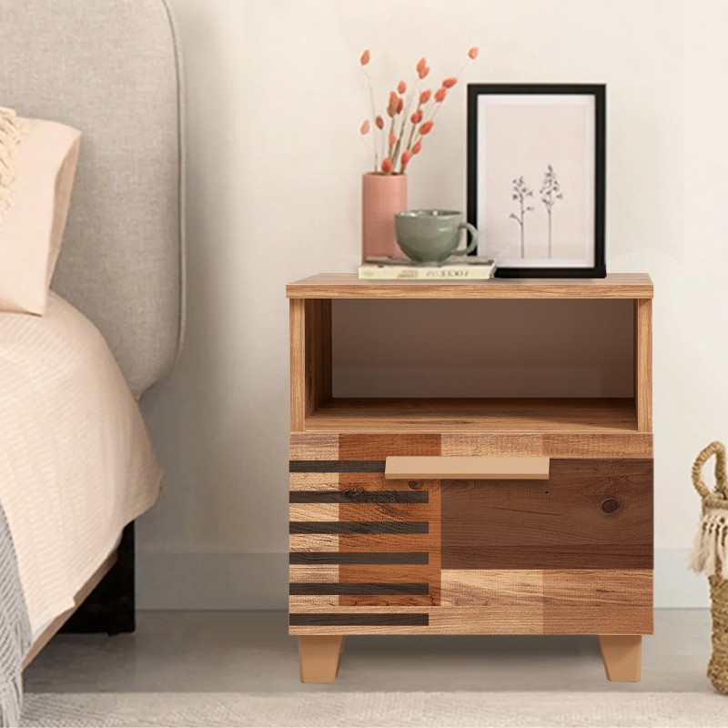 12310_0-800x800 Κομοδίνο Sapere μελαμίνη 45x40x52cm Atlantic Pine ed12310 - Image 1