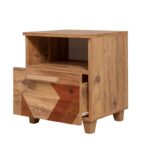 Κομοδίνο Sapere μελαμίνη 45x40x52cm Atlantic Pine ed12312 - Image 3