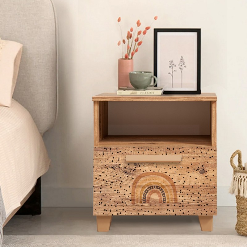 12316_0-800x800 Κομοδίνο Sapere μελαμίνη 45x40x52cm Atlantic Pine ed12316 - Image 1