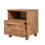 Κομοδίνο Sapere μελαμίνη 45x40x52cm Atlantic Pine ed12316 - Image 3