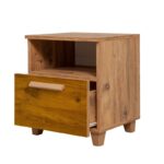 Κομοδίνο Sapere μελαμίνη 45x40x52cm Atlantic Pine ed12318 - Image 3