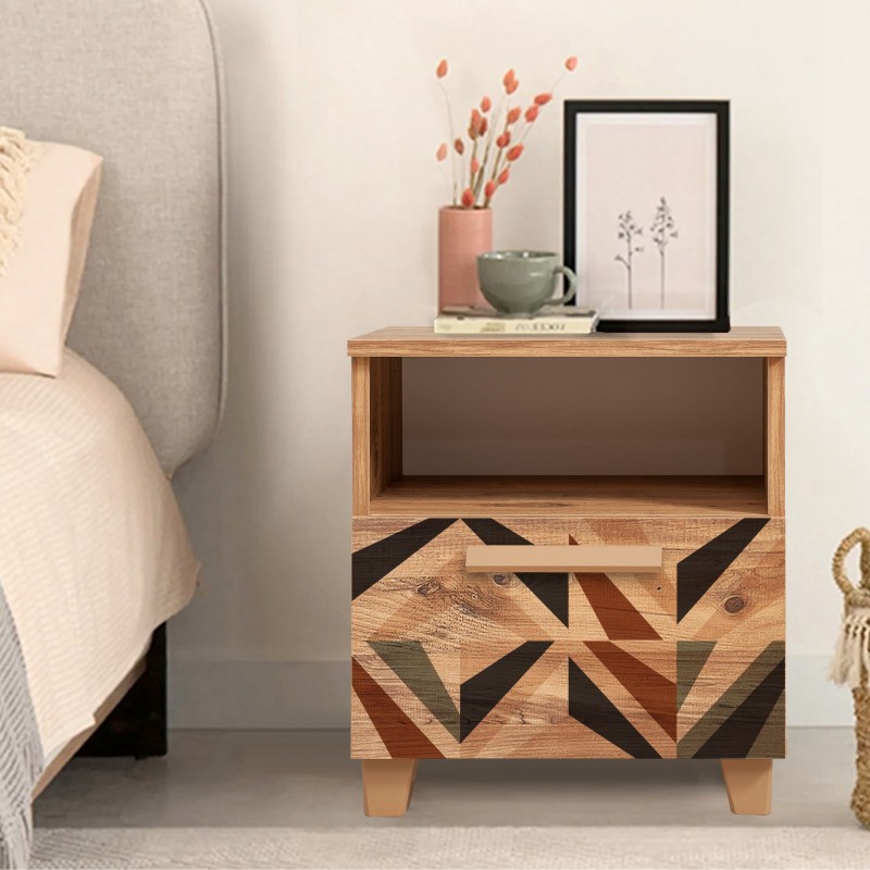 12319_0-800x800 Κομοδίνο Sapere μελαμίνη 45x40x52cm Atlantic Pine ed12319 - Image 1