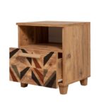 Κομοδίνο Sapere μελαμίνη 45x40x52cm Atlantic Pine ed12319 - Image 3