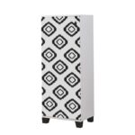 STELLA ΠΑΠΟΥΤΣΟΘΗΚΗ ΛΕΥΚΟ ΜΑΥΡΟ ΜΕΛΑΜΙΝΗ 50x38xH127cm ed12353 - Image 5