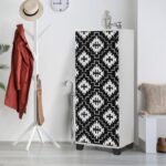 STELLA ΠΑΠΟΥΤΣΟΘΗΚΗ ΛΕΥΚΟ ΜΑΥΡΟ ΜΕΛΑΜΙΝΗ 50x38xH127cm ed12354