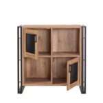 Μπουφέ Sinistra Atlantic Pine μαύρο χρώμα μελαμίνη 89x35xH89cm ed1235 - Image 3