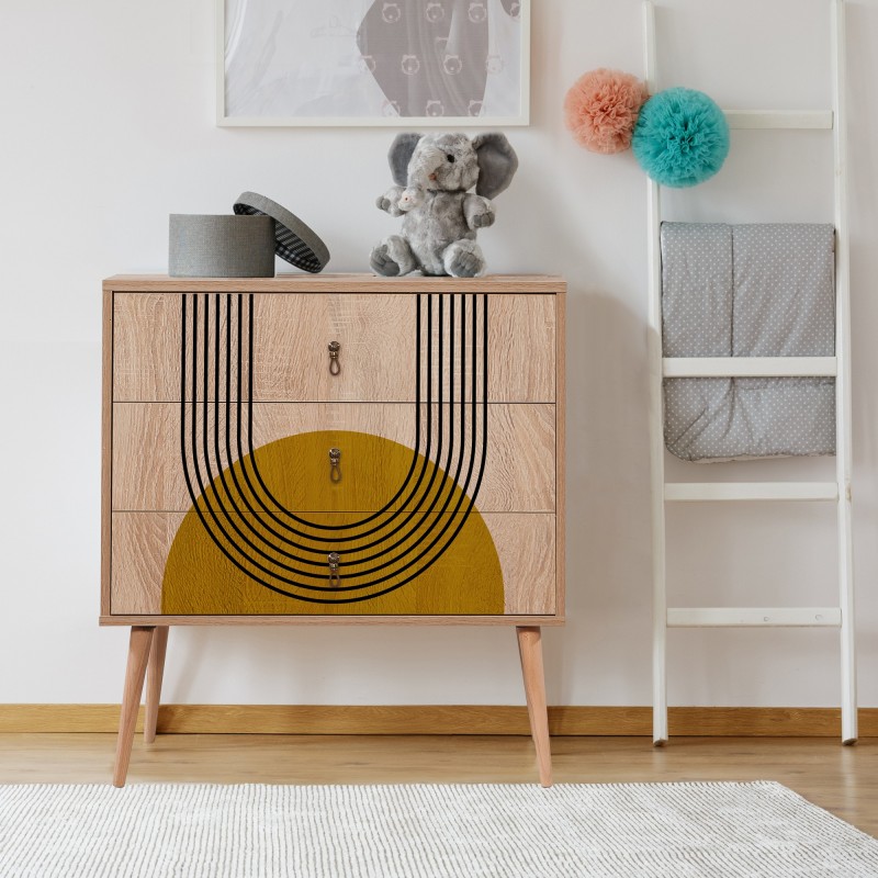 12376_0-800x800 Συρταριέρα City Sun μελαμίνη ξύλινα πόδια 80x40x89cm ed12376 - Image 1