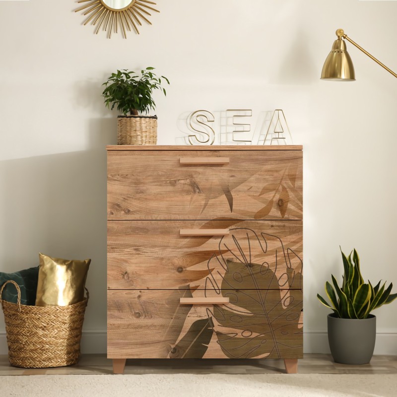 12390_0-800x800 Συρταριέρα Sapere μελαμίνη 80x43x95cm Atlantic Pine ed12390 - Image 1