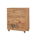 Συρταριέρα Sapere μελαμίνη 80x43x95cm Atlantic Pine ed12391 - Image 4