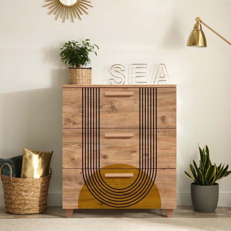 12394_0-800x800 Συρταριέρα Sapere μελαμίνη 80x43x95cm Atlantic Pine ed12394 - Image 1