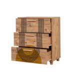 Συρταριέρα Sapere μελαμίνη 80x43x95cm Atlantic Pine ed12394 - Image 3