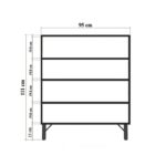 Ντουλάπι Dot άσπρο μελαμίνη 95x36x111εκ ed12395 - Image 2