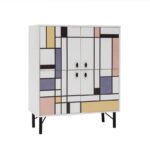 Ντουλάπι Midia άσπρο μελαμίνη 95x36x111εκ ed12396 - Image 5