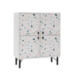 Ντουλάπι Terrazzo άσπρο μελαμίνη 95x36x111εκ ed12398 - Image 5