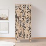 Ντουλάπα City Daisy 80x45x190cm μελαμίνη ξύλινα πόδια ed12412