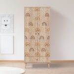 Ντουλάπα City Rainbow 80x45x190cm μελαμίνη ξύλινα πόδια ed12415