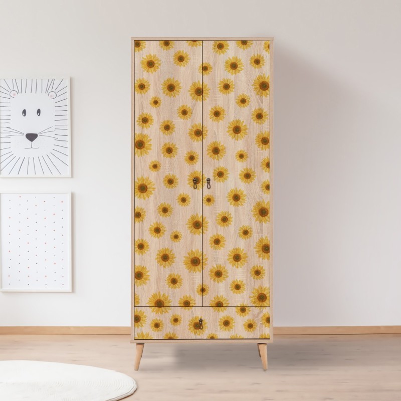 12416_0-800x800 Ντουλάπα City Seed 80x45x190cm μελαμίνη ξύλινα πόδια ed12416 - Image 1