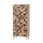 Ντουλάπα City Triangle 80x45x190cm μελαμίνη ξύλινα πόδια ed12418 - Image 4