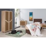 Ντουλάπα Two 90x52x192cm μελαμίνη oak ed12419