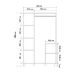 Ντουλάπα Sapere μελαμίνη 120x48x189cm Atlantic Pine ed12441 - Image 2