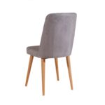 Τραπεζαρία 5 τεμαχίων Santiago ξύλινα πόδια 120x75x75cm pine άσπρο γκρι χρώμα ed12482 - Image 4