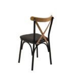 Τραπεζαρία Olive 5 τεμάχια 120x75x75cm μελαμίνη μαύρη ed12493 - Image 4