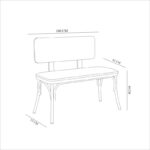 Τραπεζαρία Olive 4 τεμάχια 120x75x75cm μελαμίνη μαύρη ed12494 - Image 5