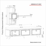 Έπιπλο τηλεόρασης Korneli 180x35x46 5cm μελαμίνη ed1253 - Image 2