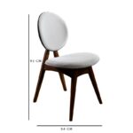 Σετ τραπεζαρία με καρέκλες Touch καρυδί κρεμ ξύλο 160x80x75εκ ed12548 - Image 3