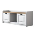 Έπιπλο τηλεόρασης Donna καρυδί λευκό 120x45x40cm ed12576 - Image 5