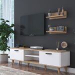 Έπιπλο τηλεόρασης Donna καρυδί χρώμα 180x35x48 6cm ed12577