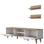 Έπιπλο τηλεόρασης Donna καρυδί χρώμα 180x35x48 6cm ed12577 - Image 3