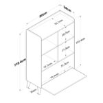 Ντουλάπι Happo καρυδί 120x35x80cm ed12578 - Image 2