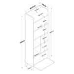 Βιβλιοθήκη Nord καρυδί μελαμίνη 63x35x195εκ ed12580 - Image 2