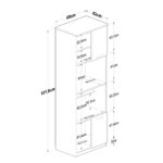 Ντουλάπι Seven καρυδί μελαμίνη 60x42x181 8εκ ed12582 - Image 2
