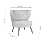 Πολυθρόνα Fiume μπλε 80x74x76cm ed12612 - Image 2