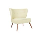 Πολυθρόνα Bienville κρεμ ύφασμα 80x72x77cm ed12613