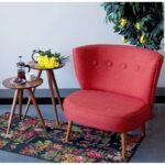 Πολυθρόνα Bienville κεραμιδί ύφασμα 80x72x77cm ed12616