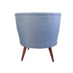 Petunia Πολυθρόνα Ξύλο Ύφασμα μπλε 80x75x77cm ed12617 - Image 3