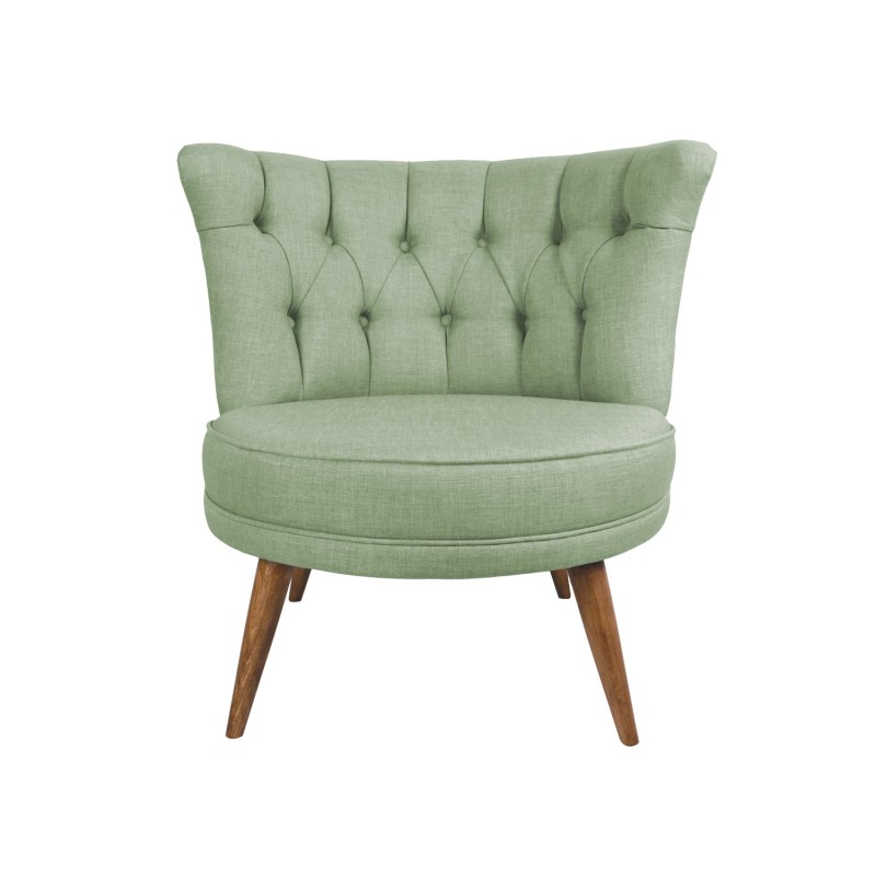 12618_0-800x800 Petunia Πολυθρόνα Ξύλο Ύφασμα πράσινο 80x75x77cm ed12618 - Image 1