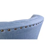 Πολυθρόνα Lamont μπλε ύφασμα και ξύλο 73x85x80cm ed12630 - Image 5