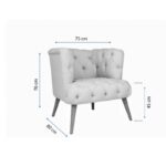 Πολυθρόνα Ovest μωβ 75x80x76cm ed12649 - Image 2