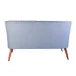 Καναπές διθέσιος ξύλινος Lamont μπλε χρώμα 140x74x80cm ed12654 - Image 2